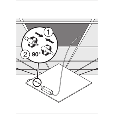 PANEL 600 Ceiling luminaire 230V 36W 4320lm IP54 WW 120st white