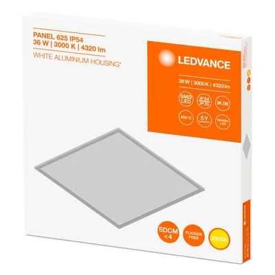 PANEL 625 Ceiling luminaire 230V 36W 4320lm IP54 WW 120st white
