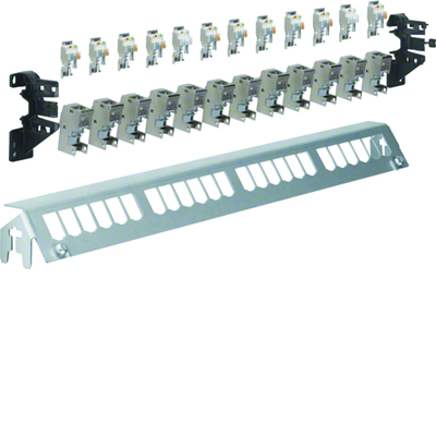 Panel de conexión de 24 cr. de largo con 12xRJ45-cat 6A apantallado