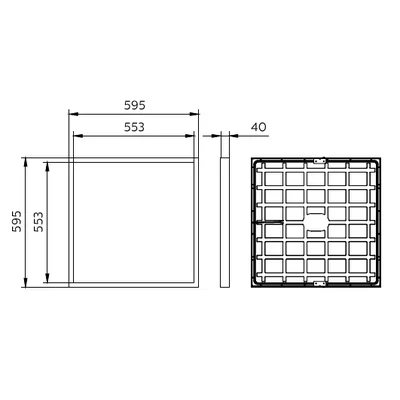 Panel de techo LED Philips Ledinaire SM065C 41S/840 PSU W60L60 NOC 4PK / 5 años de garantía