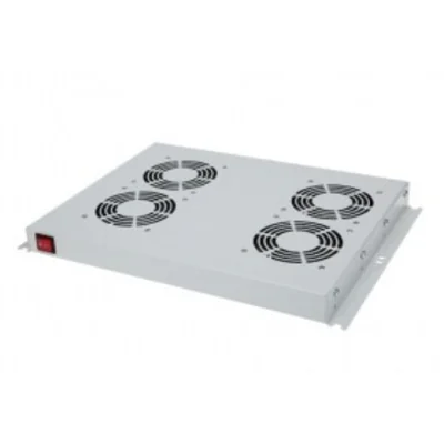 Panel de ventilación para baca con 6 ventiladores + termostato 1HE, gris 900 5530 63