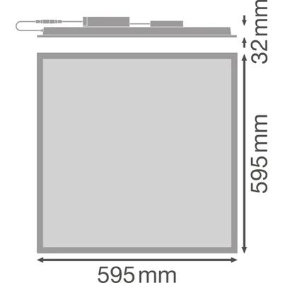 PANEL FLEX 600 UGR<19 PS 30W 840 U19 PS Leuchte