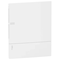 Panel frontal de caja de empotrar Mini Pragma MIP-2-12-P, puerta blanca, 2 filas, 12 módulos/fila