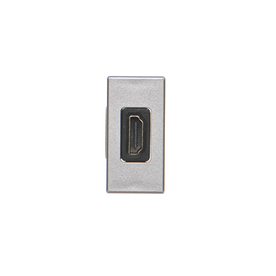 Панель K45/2 адаптер HDMI-HDMI 22, 5х45мм + вставка, алюміній