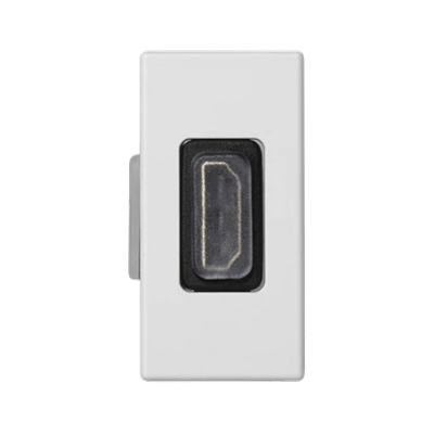 Панель K45/2 адаптер HDMI-HDMI 22, 5х45мм + вставка, чисто біла