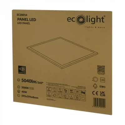 Panel LED 595x595 50W 3000K 4500lm IP20 BIAŁY