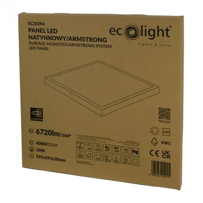 Panel LED 595x595 50W 4000K 4500lm N/T BLANCO