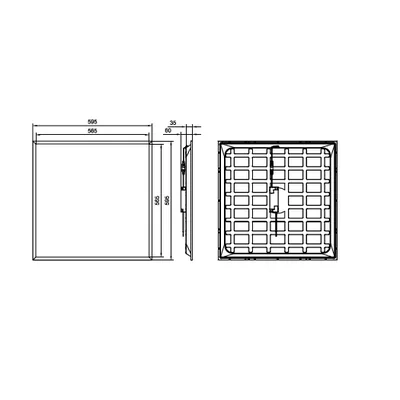 Panel LED Philips Ledinaire RC065B G5 UGR19 34W 4100lm 4000K 41S/840 PSU W60L60 OC CFW 5 lat gwar