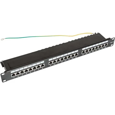 Panel panel kategoria 6 24 x RJ45 z półką