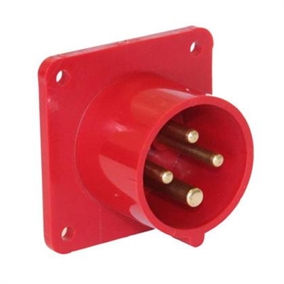 Panel plug straight 400V 32A 4P IP44