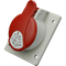 Panel socket slanted 32A 5p IP44