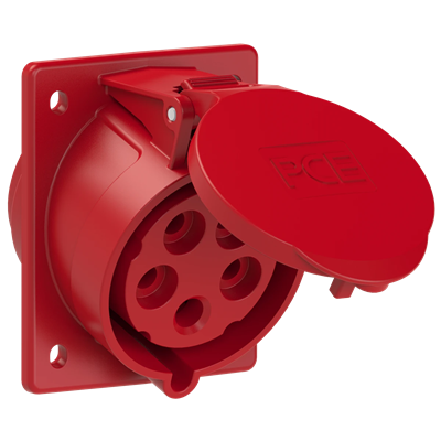 Panel socket TWIST IP44 32A 400V 3P+Z+N 80x97mm