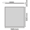 PANEL VALUE 600 LED luminaire 36W 3600lm IP40 4000K NW 595mm square white