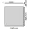 PANEL VALUE 600 UGR < 19 LED-Downlight mit Blendungsreduzierung 36W 4000lm IP40 4000K NW 595mm quadratisch weiß