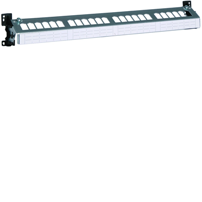 Panneau de brassage pour 24 modules BTR, sans modules, rail DIN ou plaque de montage