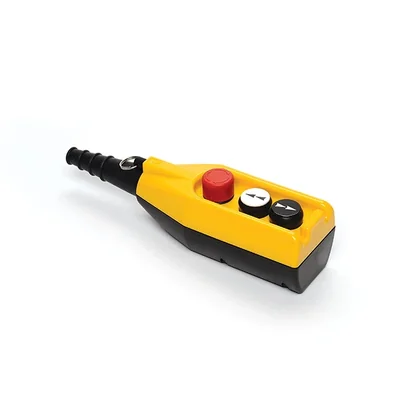 Panneau de commande EMAS, 3 boutons, dont un bouton d'arrêt d'urgence de 30 mm, deux vitesses