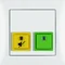 Panneau de présence avec bouton d'annulation, cadre S.1 blanc mat