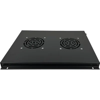 Panneau de ventilation de toit, 2 ventilateurs, pour armoires 600x600, noir Q-LANTEC