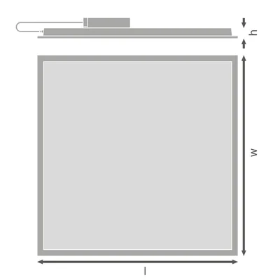 Panneau LED ECO GEN 2 PANEL 36W 3600lm 4000K IP40/20 120° 60x60cm carré blanc