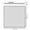 Panneau LED ECO GEN 2 PANEL 36W 3600lm 4000K IP40/20 120° 60x60cm carré blanc