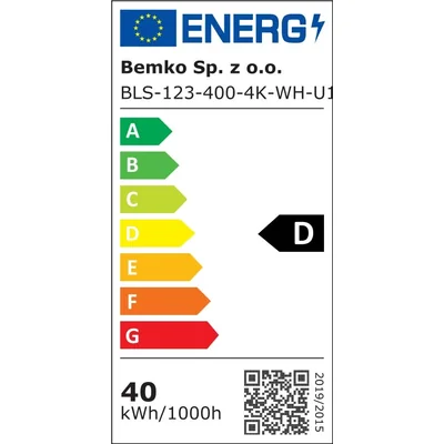 Panneau LED Rétroéclairage Supérieur BLS 40W 4000K 5000LM IP44