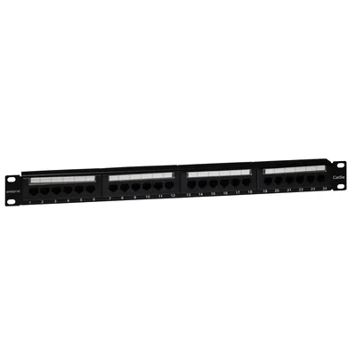Pannello 19 24 x RJ45 UTP cat. 5e (1U) con ripiano