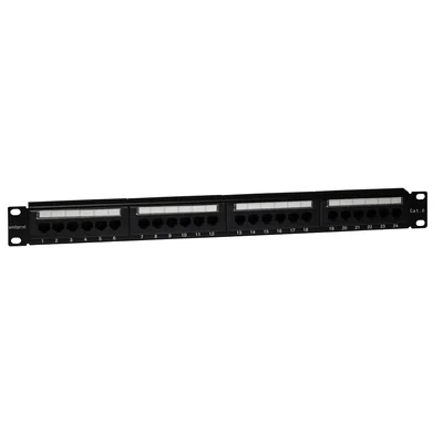 Pannello 19 24 x RJ45 UTP cat. 6 (1U) con ripiano, EMS/FA-652KR-248-C6