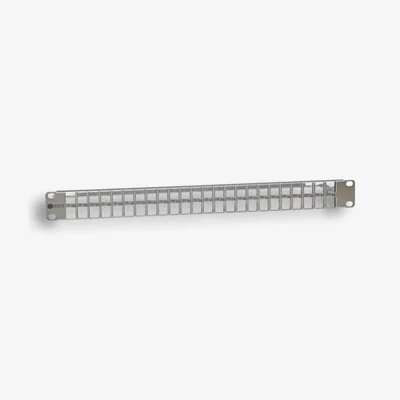 Pannello 1U da 48 x RJ45 STP per prese senza attrezzi, schermato, non armato, con ripiano; (EM/3012KHNS-48S)
