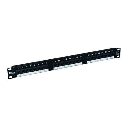 Pannello patch 19" 1U 24xRJ45 UPT cat. 5e