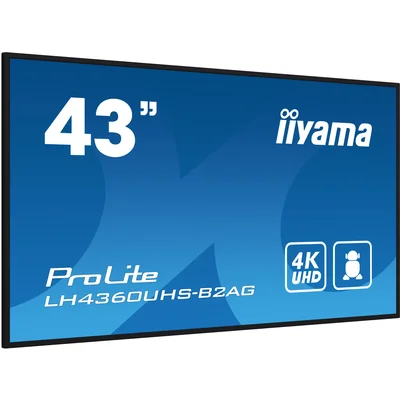 Pantalla DigitalSignage iiyama LH4360UHS-B2AG de 43" ELED VA 4K, 500 cd/m², Android 11, iisignage2, 24/7, 3 HDMI