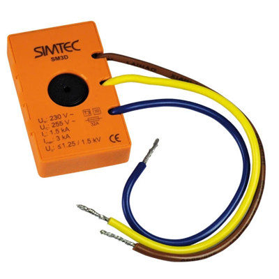 Parafoudre à varistance type 3 classe D pour montage dans un boîtier SIMTEC orange