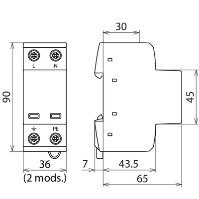 Parafoudre DEHNshield TT 2P 255 DSH TT 2P 255