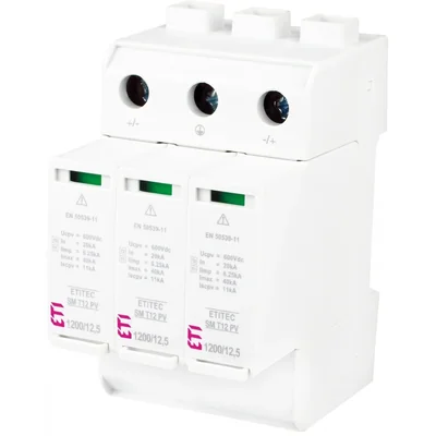 Parafoudre ETITEC SM T12 PV 1200/12.5 Y T1, T2 (B, C) - pour systèmes PV