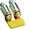 Parallel bridge, 2-pole, for 6mm2 terminals