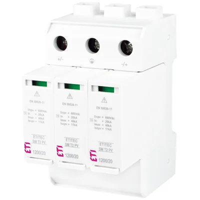 Pararrayos ETITEC SM T2 PV 1200/20 Y T2 (C) - para sistemas fotovoltaicos