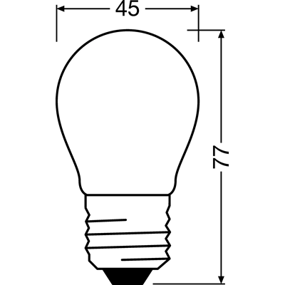 PARATHOM DIM CL P GL FR 25 dim 2.8W/827 E27 LED LAMP IN A CLASSIC SHAPE