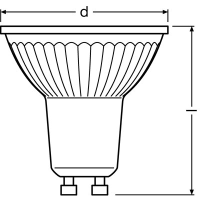 PARATHOM DIM PAR16 80 dim 120° 8.3W/927 GU10 LÁMPARA REFLECTOR LED