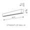 PARED RECTA LED PLATA M
