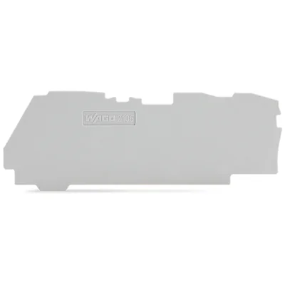 Parete terminale/interna, spessore 1 mm, per connettori a 3 fili, grigia 2106-1391