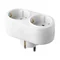 Partitore ovale 2x2P+Z, Schuko, bianco