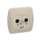 Pass-through antenna socket R-TV-SAT beige