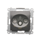 Pass-through antenna socket R-TV-SAT (module) anthracite (metallic)