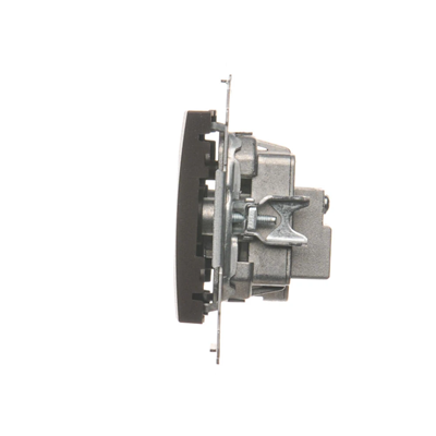 Pass-through antenna socket R-TV-SAT (module) bronze matt metallic