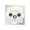 Pass-through antenna socket R-TV-SAT (module) cream