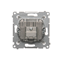 Pass-through antenna socket R-TV-SAT (module) white