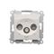 Pass-through antenna socket R-TV-SAT (module) white