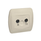 Pass-through R-TV antenna socket crowd. 10dB beige