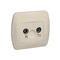 Pass-through R-TV antenna socket crowd. 10dB beige