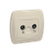 Pass-through R-TV antenna socket crowd. 10dB beige