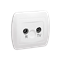 Pass-through R-TV antenna socket crowd. 10dB white